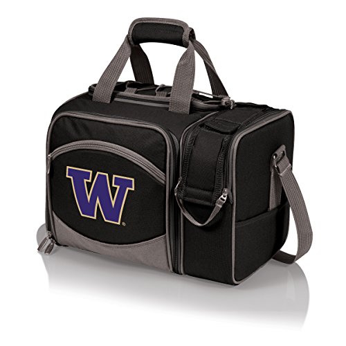 Picnic Time NCAA Washington Huskies Malibu Picnic Tote with Deluxe Picnic Service for Two