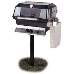 Modern Home Mhp Gas Grills Jnr4dd Natural Gas Grill W/ Stainless Grids On In-ground Post