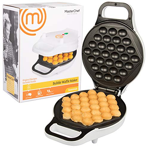 MasterChef Bubble Waffle Maker- Electric Non stick Hong Kong Egg Waffler Iron Griddle- Ready in under 5 Minutes