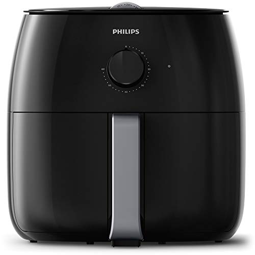 Philips Kitchen Philips Twin TurboStar Technology XXL Airfryer with Fat Reducer, Analog Interface, Black - 3lb/4qt- HD9630/96