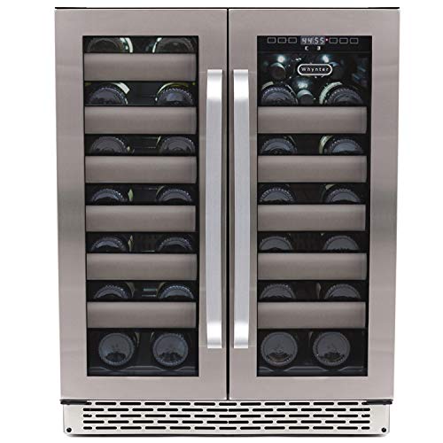 Whynter BWR-401DS 40 Bottle Dual Zone Built Wine Refrigerators-Elite Series with Seamless Stainless Steel Doors