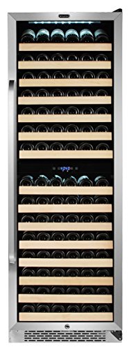 Whynter BWR-1642DZ 164 Built-in or Freestanding Stainless Steel Dual Zone Compressor Large Capacity Wine Refrigerator Rack