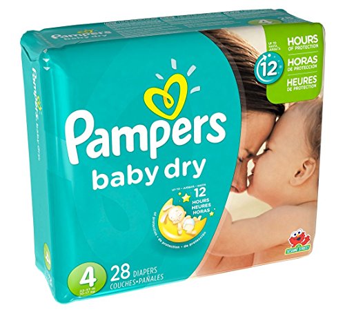 Pampers Size 4 Baby Dry Diapers, 28 count per pack -- 4 per case.
