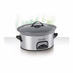 Crock-pot 6 quart Smart-Pot Programmable Slow Cooker with Easy Clean, Stainless Steel