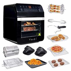 Yedi Houseware yedi total package 18-in-1 air fryer oven, air fryer with rotisserie and dehydrator + 100 recipes, 12.7 quart