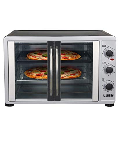 Luby Extra Large Toaster, Countertop Electric Oven, 18 Slices, 14'' Pizza, 20lb Turkey, Silver, Stainless Steel