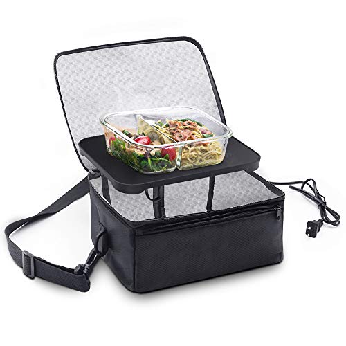 Rottogoon Personal Portable Oven, Mini Food Warmer Electric Lunch Box with Warmer Bag for Meals Reheat in Office, Travel, Potlucks and