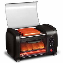 Maxi-Matic Elite Gourmet Elite cuisine EHD-051B Hot Dog Toaster Oven, 30-Min Timer, Stainless Steel Heat Rollers Bake & crumb Tray, World Series Baseball