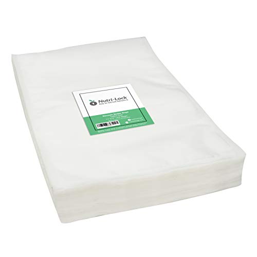Nutri-Lock Vacuum Sealer Bags. 200 Gallon Bags 11x16 Inch. Commercial Grade Food Sealer Bags for FoodSaver, Sous Vide