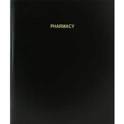 BookFactory Pharmacy Log Book/Journal/Logbook - 120 Page, 8.5"x11", Black Hardbound (XLog-120-7CS-A-L-Black(Pharmacy Log