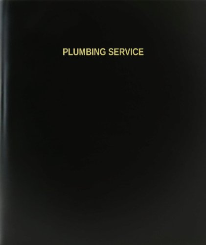 BookFactory Plumbing Service Log Book/Journal/Logbook - 120 Page, 8.5"x11", Black Hardbound (XLog-120-7CS-A-L-Black(Plumbing