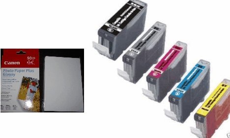 Photosharp 5 Photosharp Compatible Print Cartridge for Cannon #5, 8 Including 1 Big Black, 1 Small Black, 1 Cyan, 1 Magenta, 1 Yellow