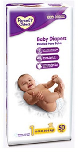 Pump! Parents Choice - Diapers, count 50, Size 1