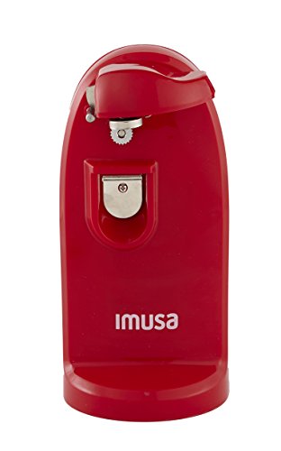 Imusa IMUSA USA GAU-80322R Electric Can Opener with Bottle Opener and Knife  Sharpener, Red