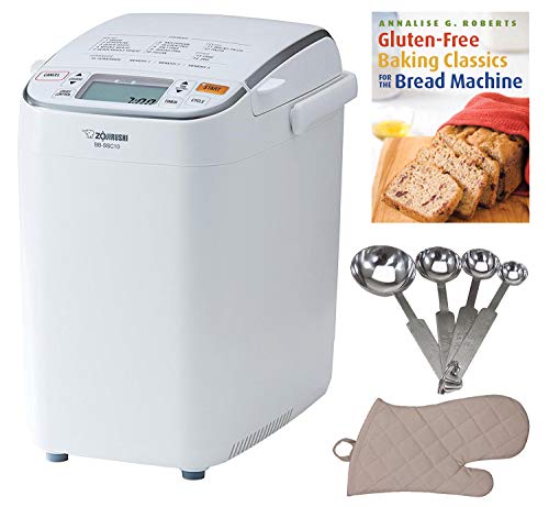 Zojirushi BB-SSC10 Home Bakery Maestro Breadmaker, Premium White Includes Bread Making Book, Measuring Spoon Set and Oven Mitt