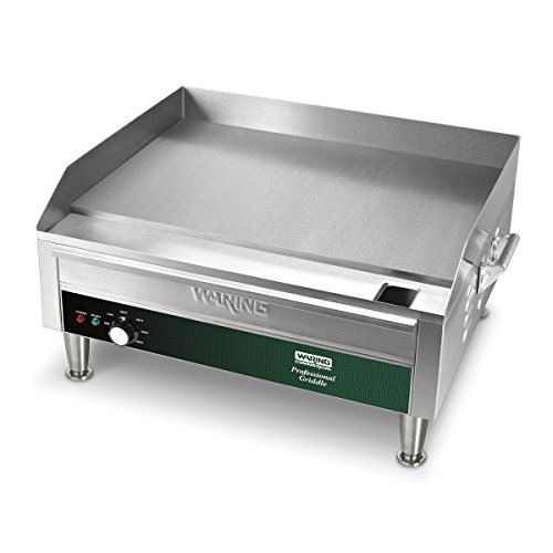 Waring Commercial WGR240X Electric Countertop Commercial Griddle, Stainless Steel