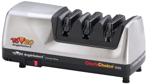 Chef'sChoice 1520 AngleSelect Diamond Hone Professional Electric Knife Sharpener for 15 & 20degree Knives Fine Edge or