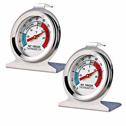 LinkDm 2 Pack Refrigerator Freezer Thermometer Large Dial Thermometer