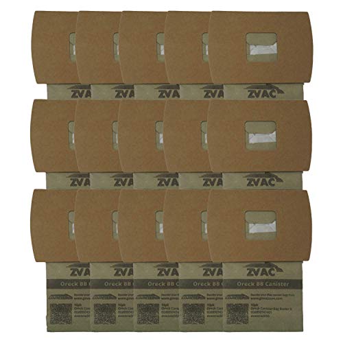 ZVac Replacement Vacuum Bags for Oreck Buster B - 15Pack Heavy-Duty Cardboard Set - Dust, Pollen, Dirt Remover - Replaces