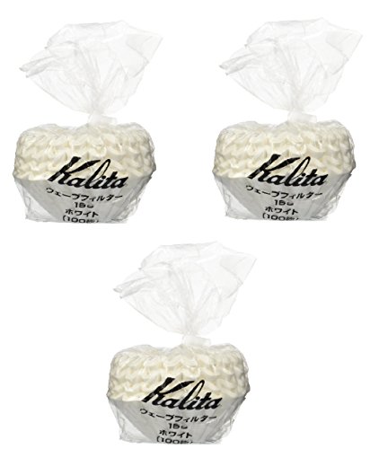 Kalita [3 Sets!] Kalita: Wave Series Wave Filter 155 [1-2 persons] White , 100 sheets # 22201 (Japan Import)