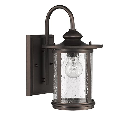 Chloe Lighting CH22026RB16-OD1 Cole Transitional 1-Light Outdoor Wall Sconce, 16", Rubbed Bronze
