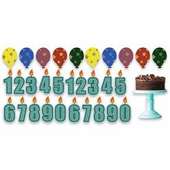 VictoryStore Yard Sign Outdoor Lawn Decorations: Birthday Boy Yard Decoration - Candle Numbers, Cake, Balloons Includes Stakes