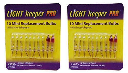 LightKeeper Pro Light Keeper Pro 20 Mini Replacement Bulbs (2 packs of 10  bulbs) for Clear