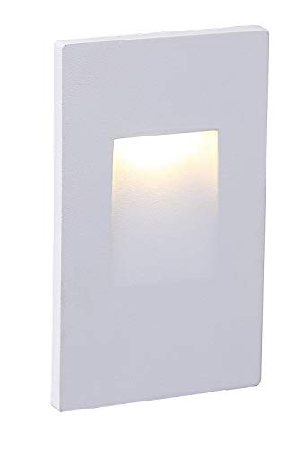 Ciata Lighting LED Indoor/Outdoor Step Light Stair Light 3 Watt, Warm White Light 3000K (Silver Finish, Vertical)