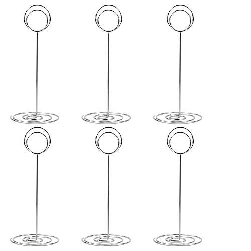 TCHW 10 Pack 8.75 Inch Tall Table Number Holder Place Card Holder Table Picture Holder Wire Photo Holder Clips Picture Memo Note