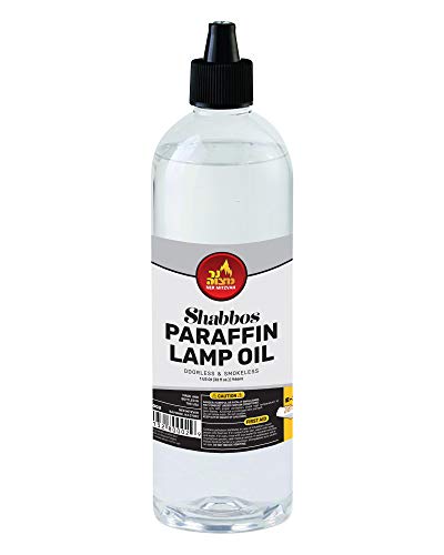 Ner Mitzvah Paraffin Lamp Oil - Clear Smokeless, Odorless, Clean Burning Fuel for Indoor and Outdoor Use with E-Z Fill Cap and Pouring