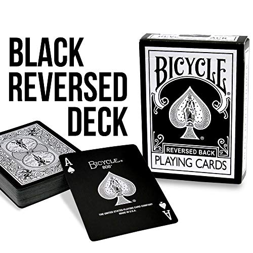 Magic Makers Bicycle Reverse Black Deck - Playing Card Deck Including Extra Gaff Cards