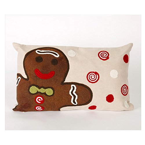 Liora Manne 7SB1S420419 Visions Ii 4204-19 Ginger Boy Chocolate 12 x 20 In. Outdoor Pillow