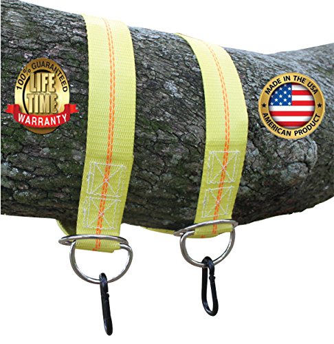 Safe-T-Swing - Heavy Duty 12,000 lb. Webbing - Tree Swing Hanging Kit - Made in USA (50 Inch)