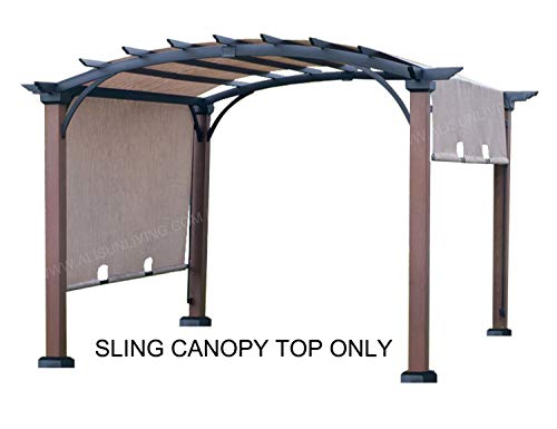 ALISUN Sling Canopy (with Ties) for The Lowe's Allen + roth 10 ft x 10 ft Tan/Black Material Freestanding Pergola