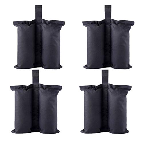 CACTIYE Canopy Weight Bags for Pop up Canopy Tent, Sand Bags Leg Weights for Instant Outdoor Sun Shelter Canopy Legs, 4-Pack