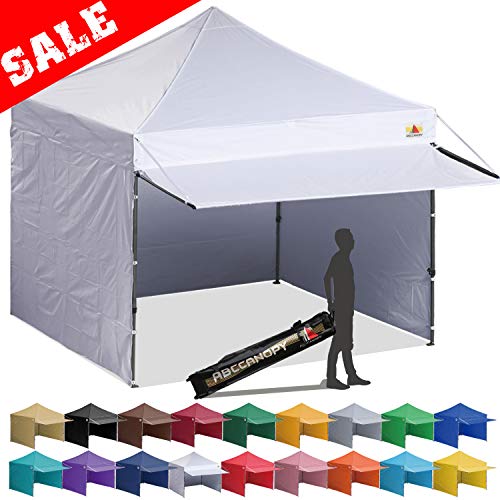 ABCCANOPY Canopy Tent 10 x 10 Pop-up Instant Shelters Commercial Portable Market Canopies with Matching Sidewalls, Weight