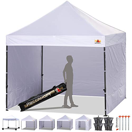 ABCCANOPY Pop-up Canopy Tent 8x8 Commercial Instant Tents Outdoor Canopies Easy to Set Up with 3 Side Walls and 1 Door