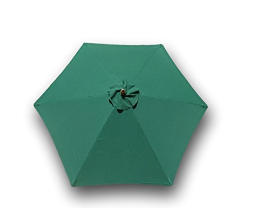 Formosa Covers 9ft Umbrella Replacement Canopy 6 Ribs in Hunter Green (Canopy Only)