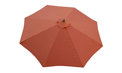 Formosa Covers Replacement Umbrella Canopy for 9ft 8 Ribs Terra Cotta (Canopy Only)
