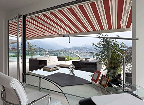 ADVANING 12'x10' Manual Patio Retractable Awning | Luxury Series | Premium Quality, 100% Solution-Dyed European Acrylic UV