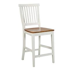 Home Styles Americana White & Distressed Oak bar Stool, 24", by Home Styles
