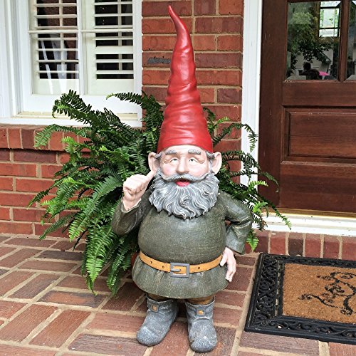 Gnomes of Toad Hollow Giant Rumple the Garden Gnome Thumbs Up Statue 34" H