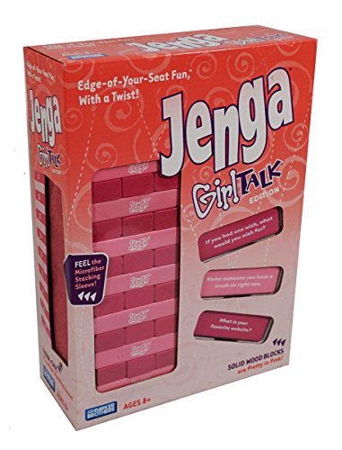 Hasbro Jenga Pink Girl Talk Edition