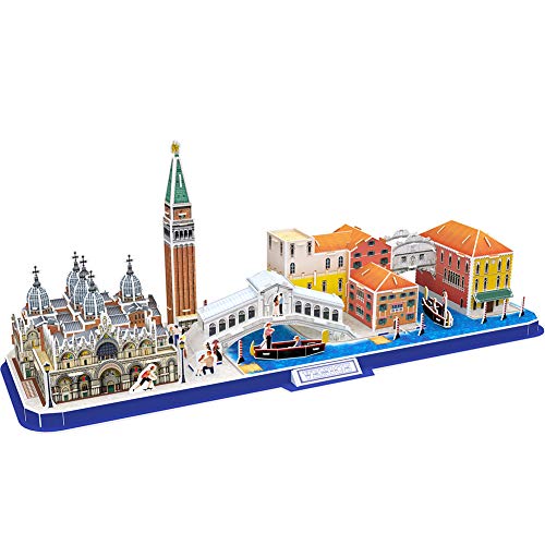 CubicFun 3D Puzzle City Model Kits Toys, Venice Italy Cityline Collection
