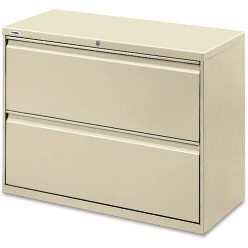 Lorell 2-Drawer Lateral File, 42 by 18-5/8 by 28-1/8-Inch, Putty