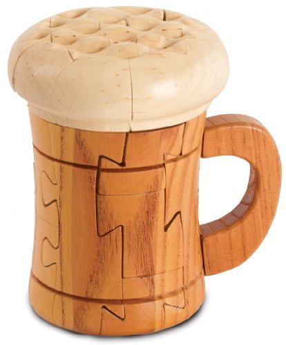 CHH Beer Mug Wood 3D Brain Teasers Puzzle