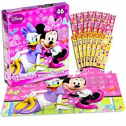 Disney Minnie Mouse Giant Floor Puzzle for Kids (3 Foot Puzzle, 46 Pieces-- Bonus Minnie Mouse Stickers)