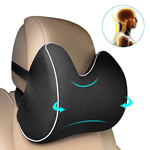 Feagar Car Seat Neck Pillow, Headrest Cushion for Neck Pain Relief&Cervical Support with 2 Adjustable Straps and Washable
