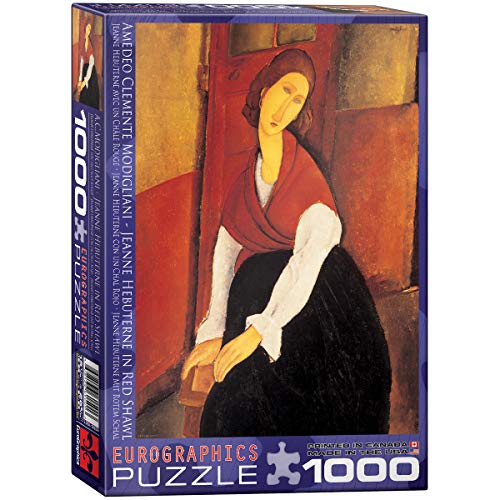 EuroPuzzles EuroGraphics Jeanne Hebuterne in Red Shawl by Amedeo Modigliani 1000 Piece Puzzle