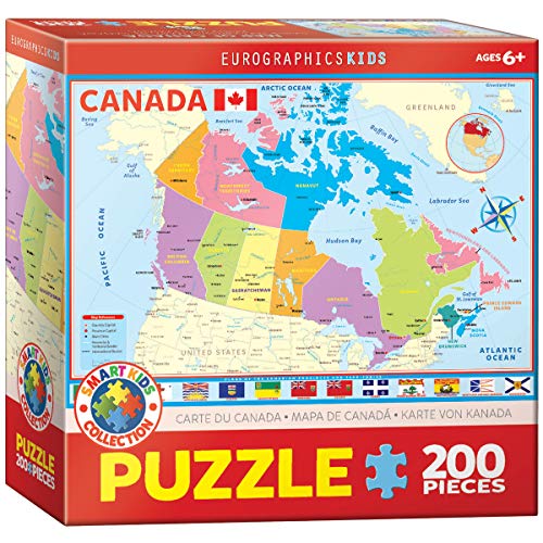 EuroPuzzles EuroGraphics Map of Canada Puzzle (200 Piece)